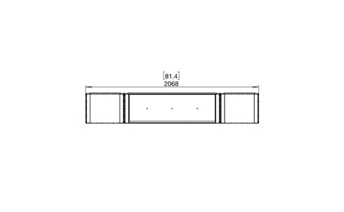 Ecosmart Fire Flex 78BY.BX2 Bay Fireplace Insert - Black Finish / Black Burner - ESF.FX.78BY.BX2.B